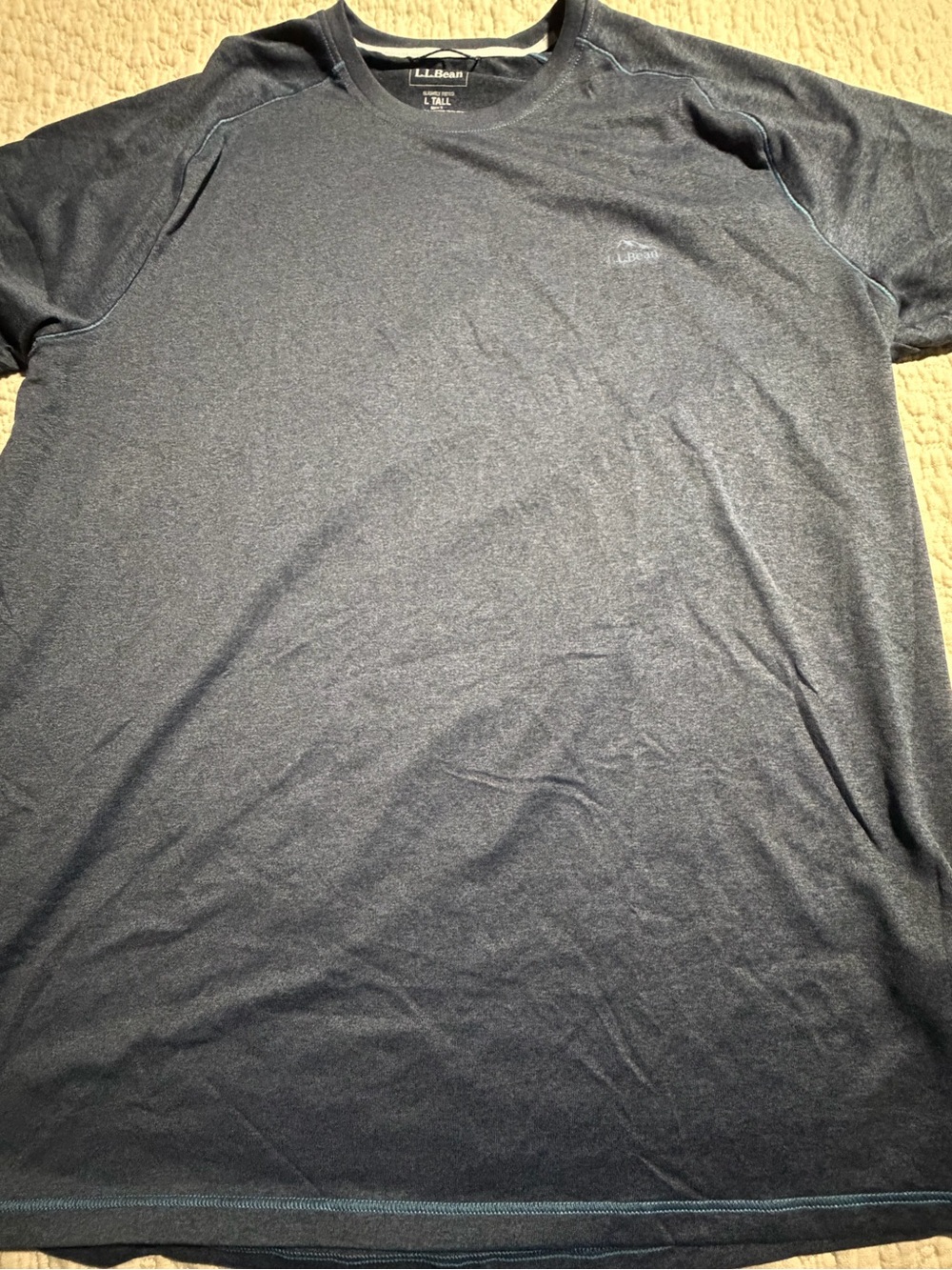 L. L. Bean blue short sleeve performance t shirt size large tall